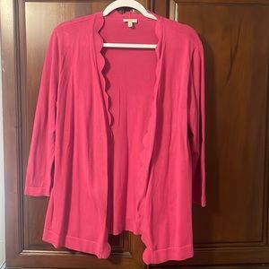Talbots scalloped edge cardigan sz M